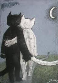 josef wilkon cats illustration black cat art cat art