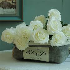 • where i get affordable silk flowers for my diy wedding centerpieces. Artificial Wedding Floweres Fake Real Touch Roses 10 Stems Vanrina