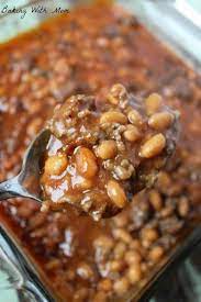 There are a ton of variations, from baked beans with bacon, to baked beans with sausage, to baked beans with salt pork or short ribs. It Turned Out Great I Used Bush S Baked Beans With Maple Instead Though Best Baked Beans Baked Bean Recipes Food