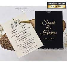 Faire Part Mariage Velours Pochette Velours Noir Avec Dorure Faire Part Mariage Faire Part Faire Part Oriental
