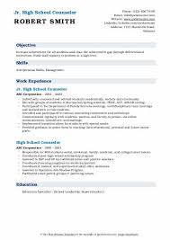 high school counselor resume samples