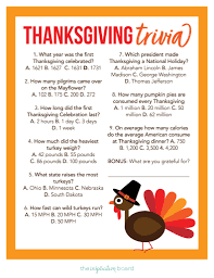 When you're busy planning an amazing thanksgiving dinner, one of the tasks that might fall by the wayside is finding the time to think up engaging ways to entertain guests before the feast starts or after the meal is done. Free Thanksgiving Trivia Printable Design Corral