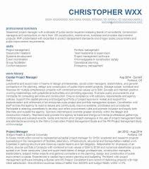 When it comes to writing your project management resume, your goal is to make the recruiter's job as easy as possible. Capital Project Manager Resume Example Manager Resumes Livecareer