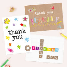 Click on print cards and select your preferred print options. Dotty About Paper Fun Kraft Teacher Thank You Cards Pack Of 6 Whsmith