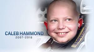 The NASCAR community shares a moment of silence for 11-year-old Caleb  Hammond, who died earlier this morning after a battle with leukemia.