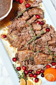Holiday Beef Brisket A Scrumptious Slow Cooker Make Ahead Christmas Main Course Christmas Food Dinner Christmas Dinner Main Course Holiday Brisket