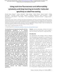 This is the quickest way to write an inner function in python. Pdf Using Real Time Fluorescence And Deformability Cytometry And Deep Learning To Transfer Molecular Specificity To Label Free Sorting
