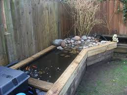 Wooden Railway Sleeper Garden Design Fish Pond Ponds Backyard Rain Water Collection System Rain Water Collection