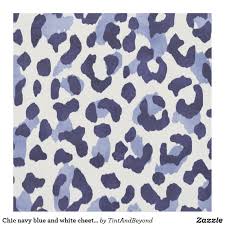 Chic Navy Blue And White Cheetah Print Pattern Fabric Cheetah Print Wallpaper Cheetah Print Background Leopard Print Wallpaper