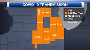 Aug 18, 2021 · the city of chicago announced tuesday a mask mandate in all indoor settings for everyone 2 years and older, regardless of vaccination status. Cdc Covid Risk Map Shows Cook Among Illinois Counties With Substantial Covid 19 Transmission Abc7 Chicago
