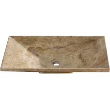 lyon travertine bathroom vessel sink