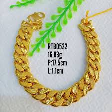 Rantai Tangan Pasir Emas Gold 916 16 83g 17 5cm Shopee Malaysia