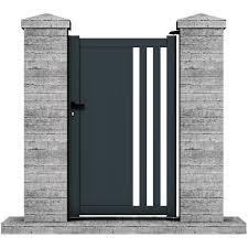Portillon Manuel Battant Aluminium Irazu 1m Gris Clotura Portes De Garage Moderne Portillon Portail Aluminium Battant