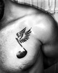 Check spelling or type a new query. Music Note With Angel Wings Guys Chest Tattoo Tattoos For Guys Music Notes Tattoo Cool Chest Tattoos