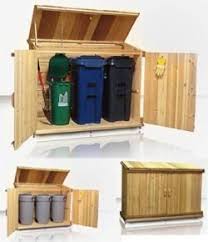 Consider An Outdoor Garbage Bin System If Space Is Limited In The Garage Storage Storage Bins Shed Plans