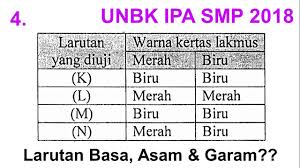 We did not find results for: Membedakan Larutan Basa Asam Garam Dengan Kertas Lakmus Merah Biru Unbk Ipa Smp 2018 No 4 Youtube