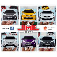 Car wrap malaysia yang murah !! Car Sticker Sticker Depan Kereta Perodua Alza Custom Warna Dan No Plat Shopee Malaysia
