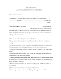 Please fill in all blanks below. Download Free Pet Agreement Addendum To Rental Agreement Printable Lease Agreement