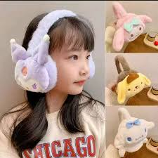 PENUTUP TELINGA BULU EARMUFF BULU ORI MINISO MELODY KUROMI