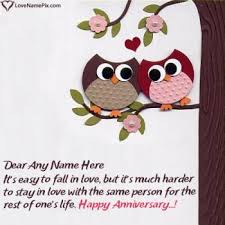 Free wedding greeting cards with wording and beautiful photos to download, images for happy marriage to email and wedding card with a couple in the rain and wording: Happy Wedding Anniversary Wishes Cards With Name Edit
