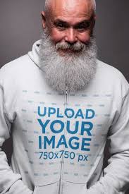 Download Placeit Full Zip Hoodie Mockup Of A Senior Man With A White Beard Hoodie Mockup Full Zip Hoodie Hoodies
