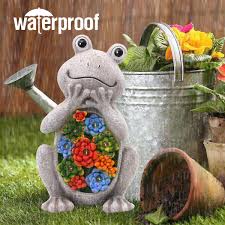 Are frogs good for the garden. Goodeco Garden Frog Statues With Succulent Figurine 7 Led Solar Lights Decor Outdoor Solar Froggy Ornaments For Jardin Yard Lawn Statues Sculptures Aliexpress