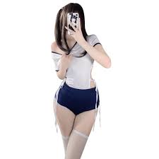 Amazon.co.jp: 体操服 コスプレ セクシー 体育着 女子高生 中学生 水着 レディース 学生 制服 エッチ 過激 エロ 可愛い 仮装  ユニフォーム 紺 萌え 人気 可愛い プレゼント イベント ストッキング付き : ホビー