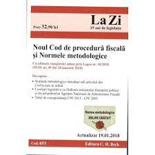 Informatiile despre cod procedura fiscala cuprinse in aceste comunicate sunt transmise de catre reprezentantii companiilor a caror activitate este legata de subiectul cod procedura fiscala, prin urmare responsabilitatea continutului acestora revine companiilor respective. Noul Cod De Procedura Fiscala Si Normele Metodologice De Aplicare Actualizat La 19 01 2018 Evitalshop