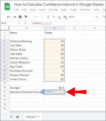 We get the values of z for the given confidence levels from statistical tables. How To Calculate Confidence Interval In Google Sheets