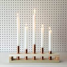 Wood And Copper Candle Holder Wedding Danish Mid Century Modern Scandinavian Diy Candle Holders Copper Candle Holders Christmas Candle Holders Diy