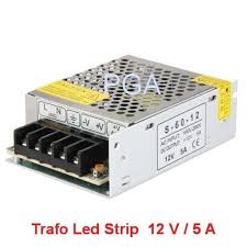 jual power supply adaptor switching trafo led strip 12v 5a 12 volt 5 ampere penjual glodok andalan tokopedia