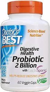 These probiotic capsules contain 10 billion active cultures of lactobacillus rhamnosus gg, which help to maintain the natural balance of good bacteria in your digestive system. Doctor S Best Digestive Health Probiotic 2 Billion With Lactospore Non Gmo Vegan Ebay