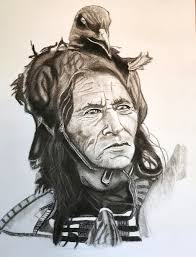Black and white charcoal... Stick, pencil, and a lot of kneaded and Tomboy  eraser, tortillons, and blending sticks... 18" X 24"... Crow/hawks & etc.,  medicine refers to the spiritual and cultural significance