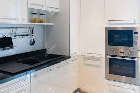 Appliances, alone, do not make a kitchen. Modern Kitchen Interior With Built In Appliances Stock Photo Picture And Royalty Free Image Image 92534335