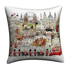 Uk Pillow Decorative Throw Pillows London Fantasy Art Design British Pillow Cover Castle Redcoat British Pillows Decorative Pillows Decorative Throw Pillows