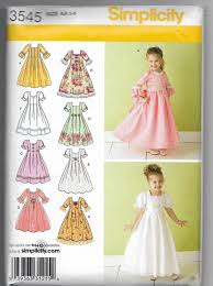 Uncut Child Size 3 6 Sewing Pattern Simplicity 3545 Girl Formal Dress Gown Girls Dress Sewing Patterns Long Dress Patterns Girls Special Occasion Dresses