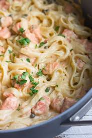 Easy Creamy Salmon Pasta Recipe Creamy Salmon Pasta Recipes Salmon Pasta Recipes Creamy Salmon Pasta