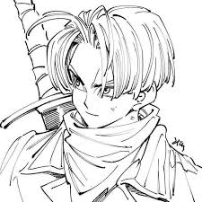 Dragon ball z coloring pages trunks. Future Trunks Sketch Dragon Ball Artwork Dragon Ball Art Dragon Coloring Page