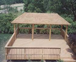 It is not on the deck. 20 X 24 Freestanding Deck With 10 X 20 Pavilion Roof Material List Backyard Sanctuary Pergola Ideas For Patio Freestanding Deck