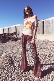 Black And White Striped Flare Pants Outfit Rainbow Flare Bell Bottoms Life Clothing Co Hippie Style Clothing Hippie Outfits Flared Pants Outfit