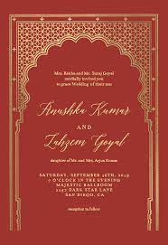 Indian Gateway Wedding Invitation Template Free Greetings Island Wedding Invitation Templates Indian Wedding Invitation Cards Wedding Invitation Card Design