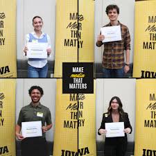 It's a new week, which means we have a new group of scholarship recipients!  Congratulations to our outstanding students! Listed below are the students  and the awards they received. Starting clockwise from