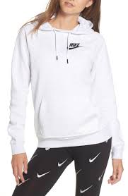 Black And White Nike Sweatshirt Sportswear Rally Women S Hoodie Birch Heather White Black Activewear Afflink Hoodie Jacket Women Hoodies Womens White Nike Hoodie