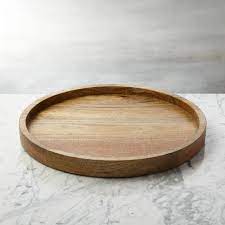 Include out of stock china storage cookware storage decorative trays and platters dish drying racks glassware storage kitchen cabinet organizers knife blocks. Wood Round Serving Tray Reviews Crate And Barrel Round Serving Tray Serving Tray Wood Round Wooden Tray