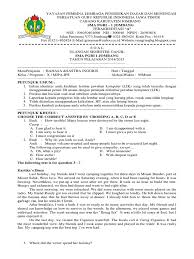 Soal dan pembahasan on mipa pt bidang analisis kompleks. Soal Uub Bahasa Sastra Inggris Kelas X Mipa Ips Tornadoes Earth Sciences