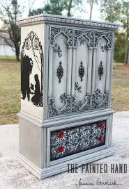 Beauty And The Beast Inspired Dresser Hand Painted The Painted Hand Funky Painted Furniture Diy Furniture Bedroom Gothic Furniture