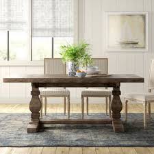 This dining set includes a table, four side chairs and bench. Farmhouse Rustic Grey Dining Tables Birch Lane
