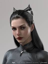 Catwoman Anne Hathaway 3d Game Art 2 3d Character Catwoman 3d Portrait