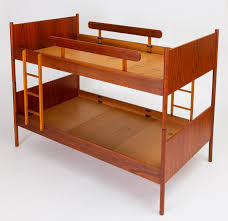 White bunk bed with navy bedding. Scandinavian Modern Bunk Beds With Nightstands By Westnofa At 1stdibs