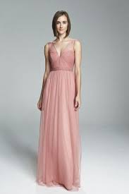 Alyce V Neck Illusion Bridesmaids Dress Shown In Rose Available In 27 Colors Amsale Bridesmaid Bridesmaid Dresses Amsale Dress